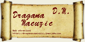 Dragana Mačužić vizit kartica